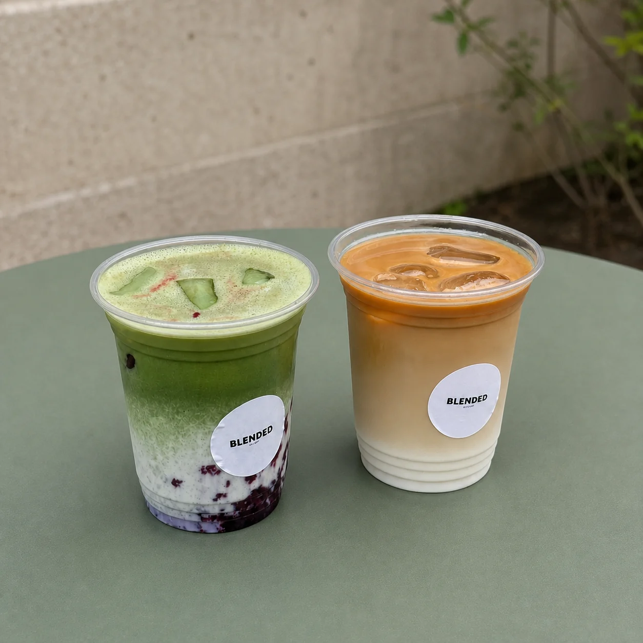 Two iced drinks